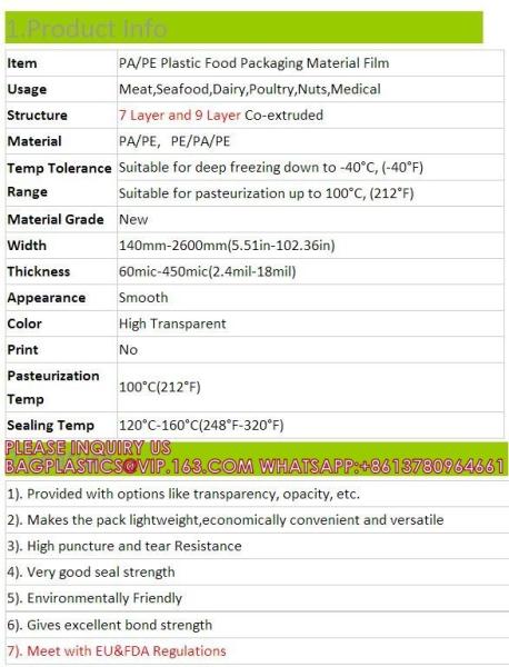 Nylon Lldpe Meat Cheese Shrink Film Bag Packaging Transparent Printing Shrink Film