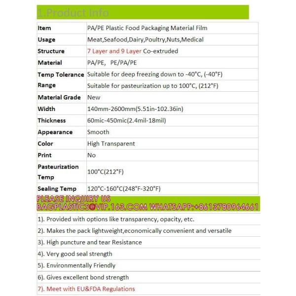 Nylon Lldpe Meat Cheese Shrink Film Bag Packaging Transparent Printing Shrink Film