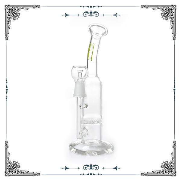 8.5 Inches Bubbler Honeycomb Perc Mini Smoking Water Pipes Pressing Crystal Thick Base