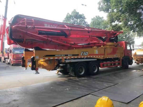 Sany Second Hand Truck Mounted Concrete Pump With 52m Volvo Placing Boom