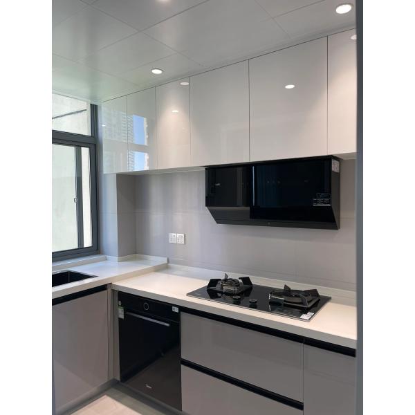 Armoires de cuisine haut de gamme en aluminium durables, écologiques et sûres pour la maison et l'hôtel