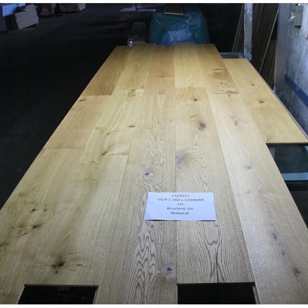 Character Grade Oak Engineererd Wood Flooring, Wide 260mm, Natural Oil