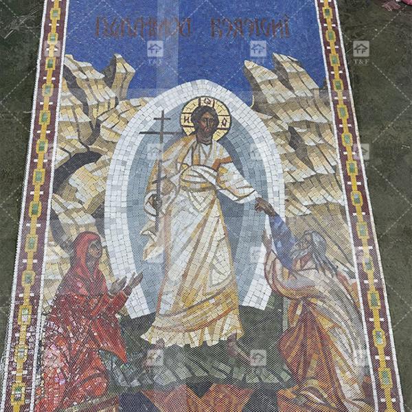 Мозаичная плитка Картинное искусство Стенная роспись Ресторан Гостиная Жилая комната Внутреннее украшение стены Стенная роспись Мозаика