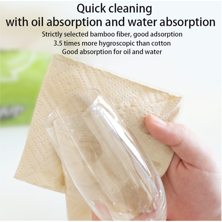 Wholesale Bulk High Quality 2-Layer 3-Ply Countertop Bamboo Pulp Kitchen Towel Paper Roll