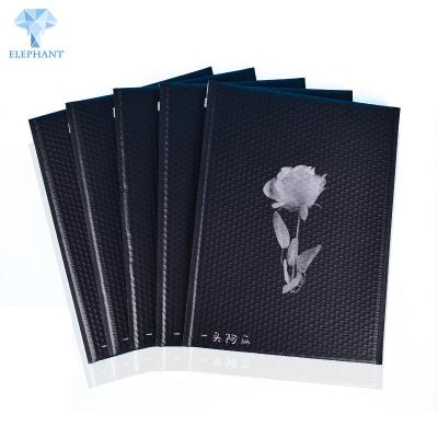 Envelopes plásticos pretos biodegradáveis descartáveis da bolha imprimir de offset do envelope da bolha