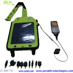 Flexible Mobile Phone Solar Cell Charger With CE, ROHS And 5PCS Connectors