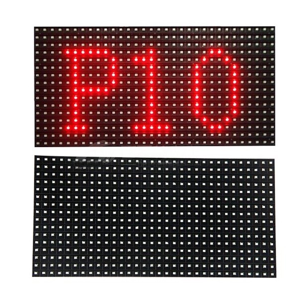 P10 Внутренние одноцветные модульные светодиодные дисплеи 10 мм