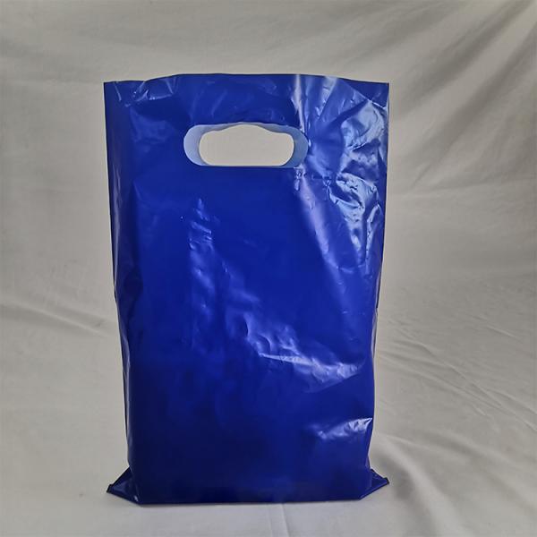 Luxury Handle Shopping Bag With Logo Printing Custom Plastic Shopping Bag