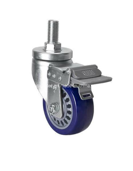 High Load Capacity TPU Caster 4 Medium 250kg with Threaded Brake 6744-86