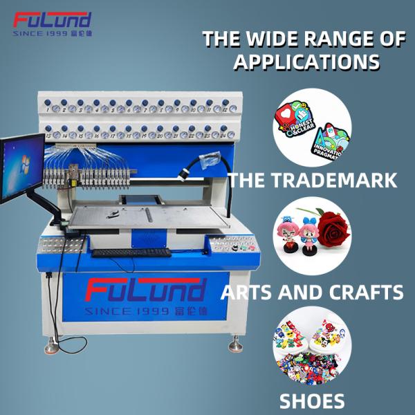 Multi-color Glue Dispenser Make 3d Keychain Silicone Rubber Patch Dispensing Machine With Custom Logo