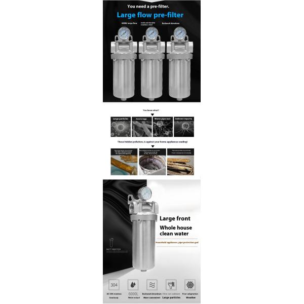 Filtro de agua de acero inoxidable 304 para uso industrial y comercial