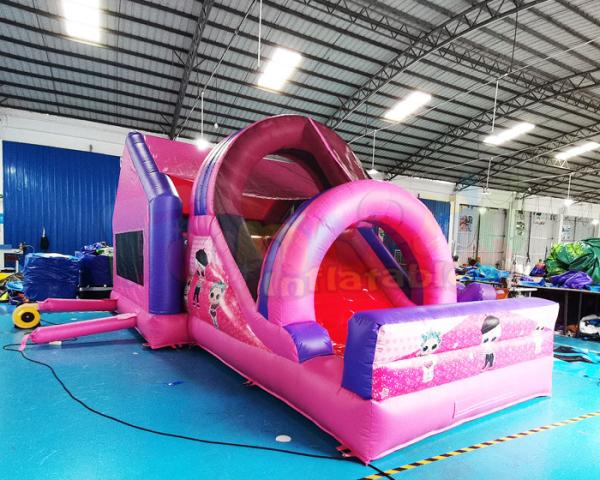 da boneca combinado comercial do campo de jogos da casa do salto do PVC 1000D castelo Bouncy