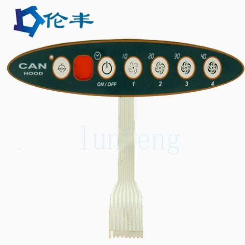 Customized PET Membrane Switch with LED/EL Backlight Matte/Glossy Finish