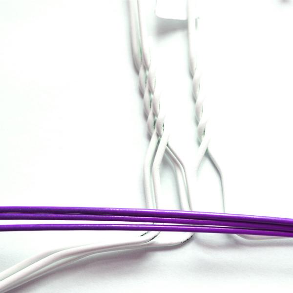 2.1mm 16 Inch Laundry Wire Hanger Heavy Duty Powder Coated White