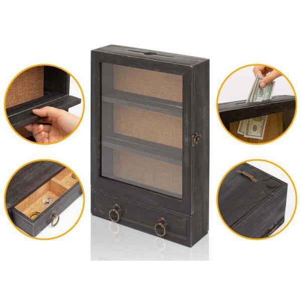 Wooden transparent cover specimen box dried flower plant preserved flower collection display box photo frame  wood photo frame