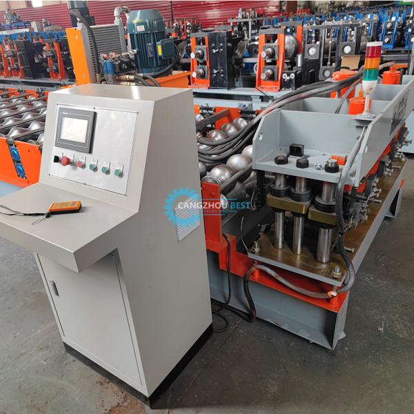 Acero galvanizado Corte hidráulico Panel de techo de azulejos vidriados máquina de formación de rollos de azulejos frío