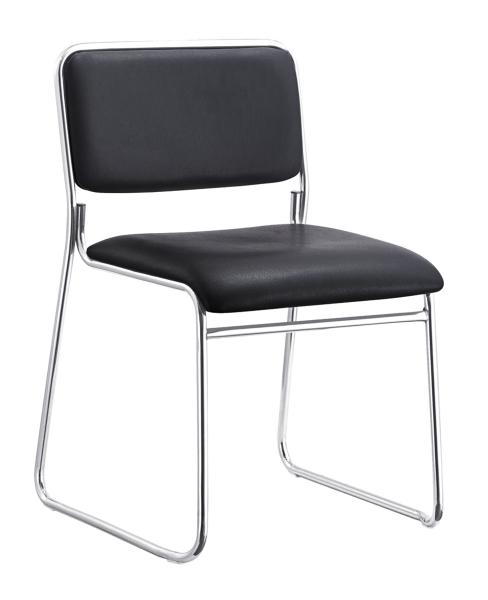 Simple Stackable Conference Room Chairs , Comfortable Desk Chair No Wheels