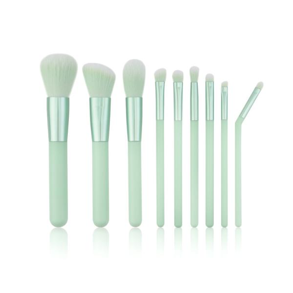 Portable Travel 9pcs OEM Plastic Makeup Brushes