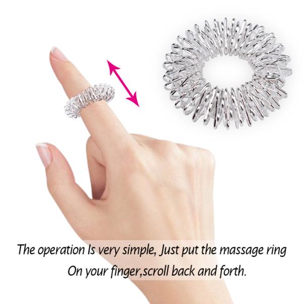 Hand Massager Ring Acupuncture Acupressure Health Care Body Massage Fatigue Relief Augmentation Immune Relaxation Tools