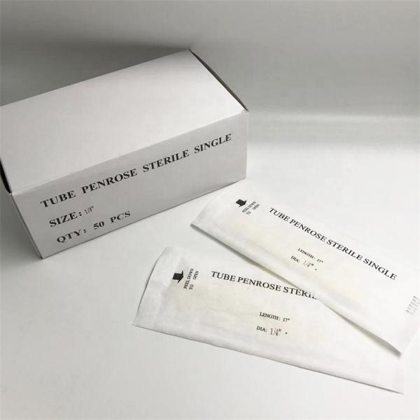 Medical Soft Latex Penrose Drainage Tube Disposable Yellow Color