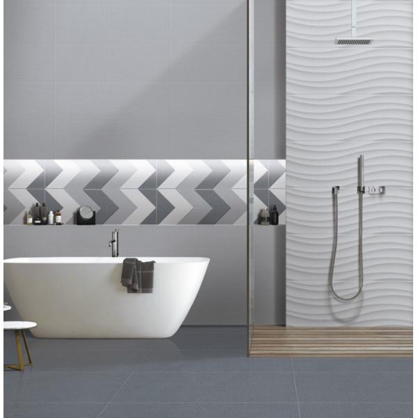 Modern Decorative Porcelain Tile / Rectangular Wall Tiles For Living Room Interior