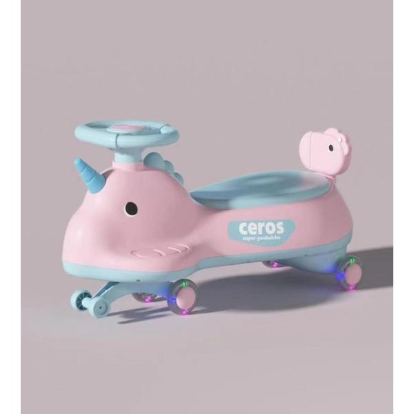 Anti-Rollover Flash Wheel Swing Ride On Scooter Car para niños Cartón Tamaño 69 * 25 * 32cm