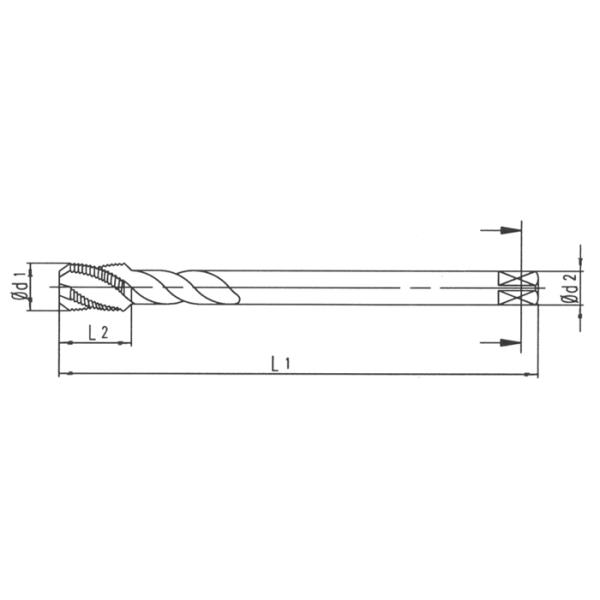 Fast Manual Spiral Flute Tap DIN 374 6H Precision For CNC Lathe Machine