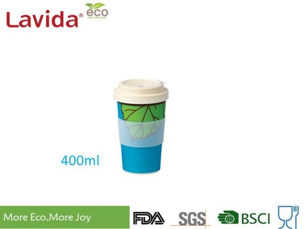 Heathy Food Grade Reusable Takeaway Coffee Cups Tasteless With Soft Touch Silicone Sleeve