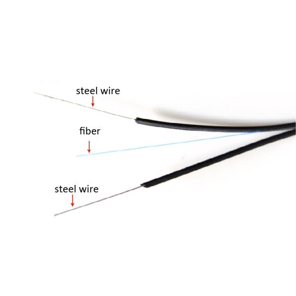 Крытая сталь G657A2 LSZH распределительного кабеля оптического волокна FRP кабеля падения FTTH