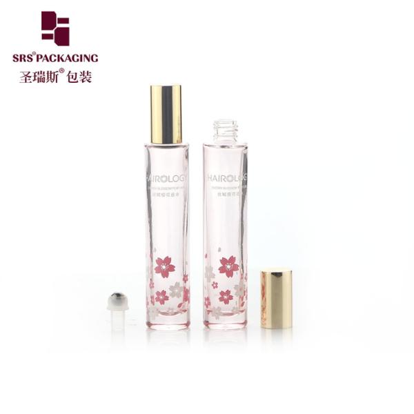GB1-15ml Thick Bottom Molded Glass Roller Bottle Cosmetic Packing Aluminum Cap