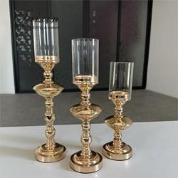 Wholesale Wedding Gold Candle Holder Table Decoration Metal Candlestick Holder Stand