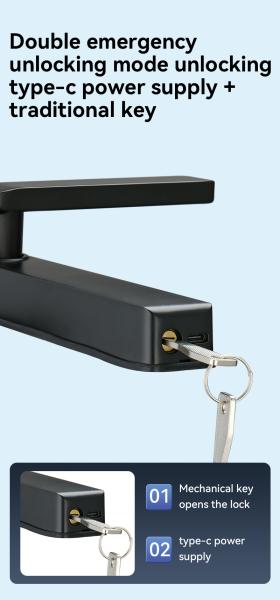 Qleung Nuevo diseño S960 Panel frontal impermeable Cerradura inteligente Tuya Wifi TTlock Cerradura digital de huellas digitales Tarjeta de código de puerta