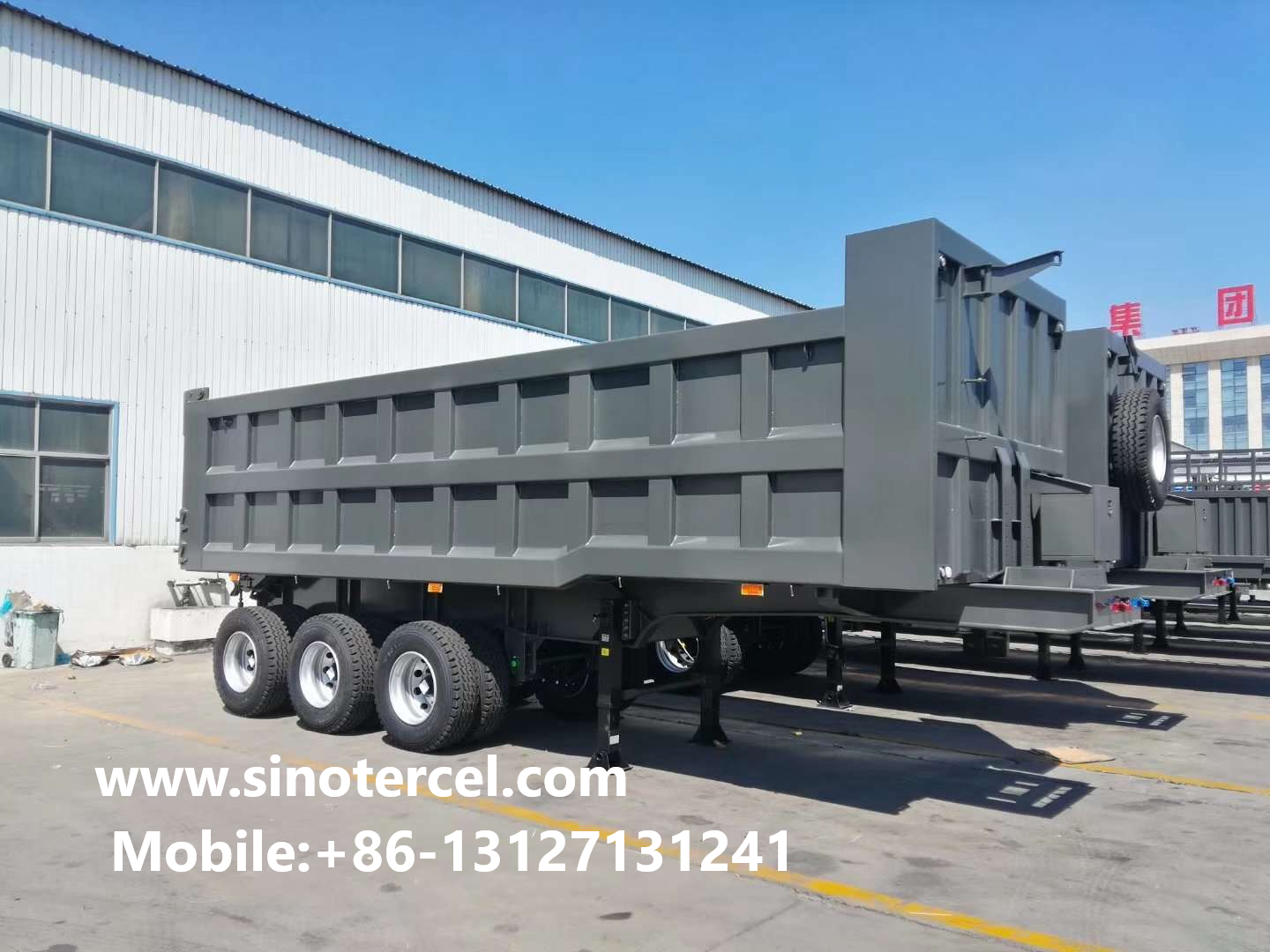 
40-60T Tipper Semi Trailer 3 Axles Semi Tipper Trailer