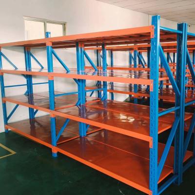 Rivet personnalisable 5 étagères rack de stockage en métal en noir / orange / bleu