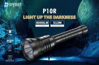 lanterna elétrica recarregável do diodo emissor de luz Mirco USB de 8000lm 531m 3pcs LUMINUS