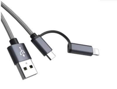 Magnetic Micro USB Data Transfer Cable 2 In 1  Charging For Iphone 6s 7 8 X