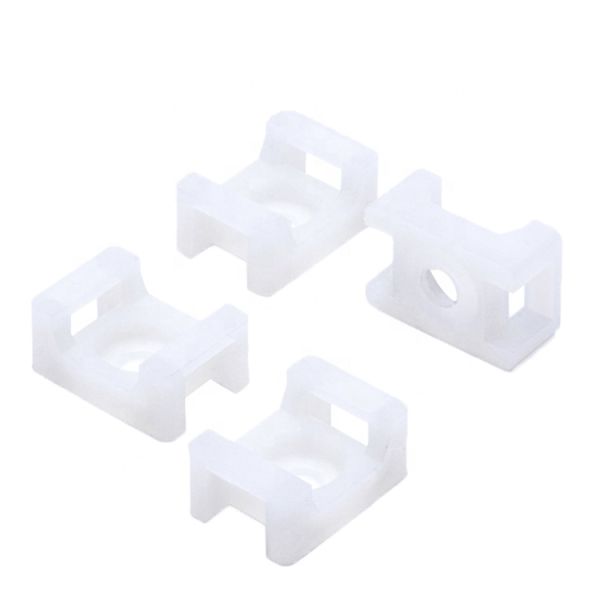 Plastic Zip Tie Anchors Saddle Type Convenient Nylon 66 Material