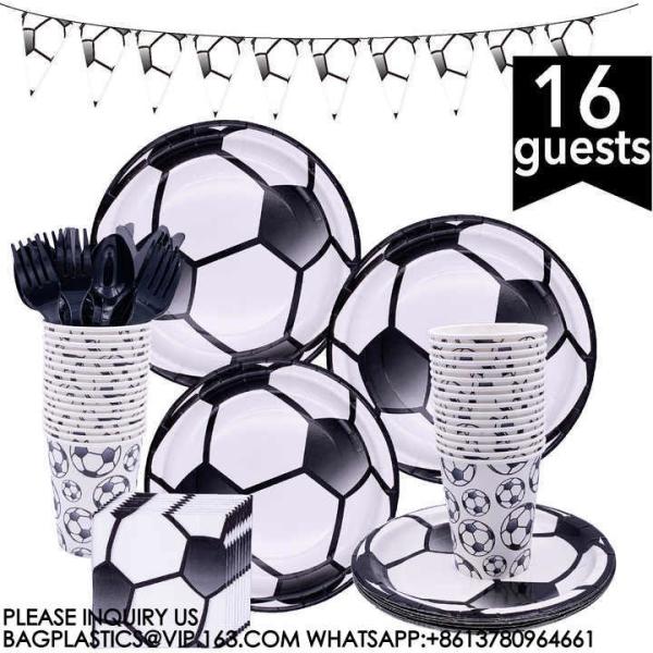 Wholesale Birthday Basketball Theme Party Supplies 9 Inch Plate 10 People Set Party Decoration