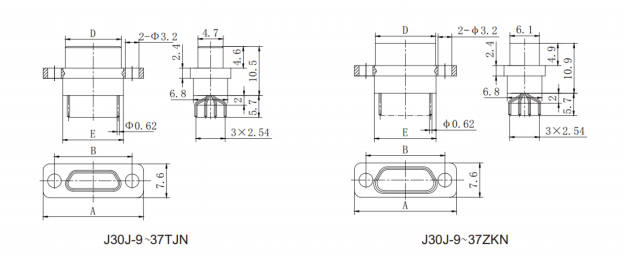 J30J Connector M83513 MDM 21 Pin Male Plug with Gold-Plated Pins and Aluminum Shielding Shell