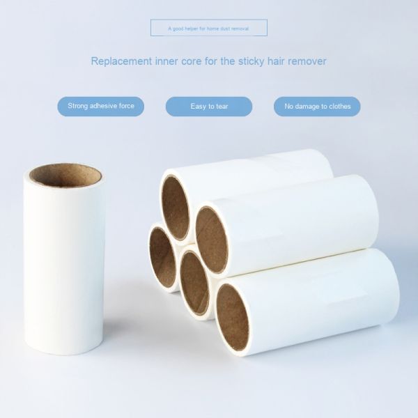 High Adhesion Clothes & Pet Hair Remover Solid Stock Magic Sticky Paper Brush Tealable Lint Roller Paper Core