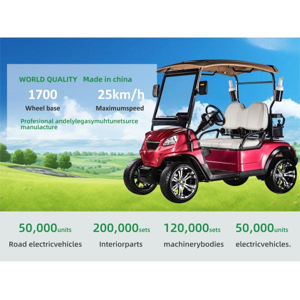 Comfortable 2 Seat Electric Golf Cart Buggy with Front Disc and Rear Drum Brake System