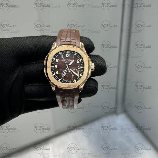 Patek Philippe Aquanaut 5164R Rose Gold Travel Time Super Clone Luxury Watch Automatic