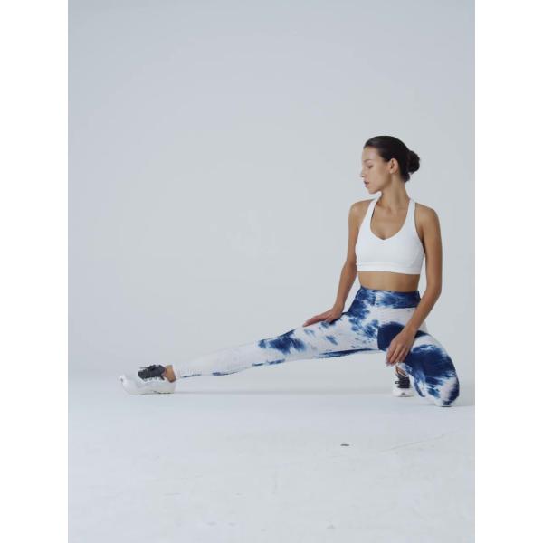 private label four way stretch high waisted workout gym fitness leggings breathable tie dye yoga leggings for women