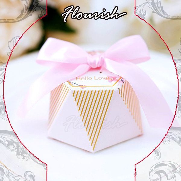 Custom Candy Chocolate Gift Paper Packaging Box Hot Foil Gold Stamping For Wedding Festival