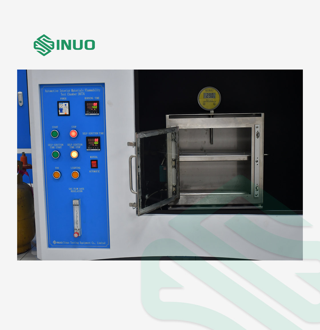 FMVSS 302 Horizontal Flammability Test Chamber For Testing Automotive Interior Polymer Materials
