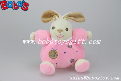 5.9China Plush Baby Toy Cute Soft Pink Rabbit Bunny Animals With Ring Rattle