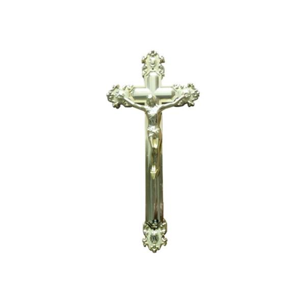 Jesus Ornamental Coffin Crucifix For Funeral Gold Color Size 44.8 × 20.8 Cm