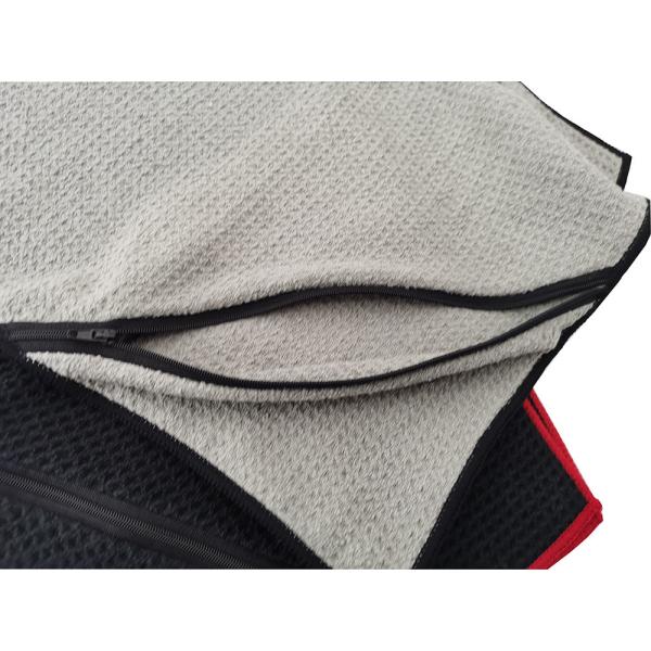 Черное белое полотенце спорта спортзала Microfiber гольфа с см набора 40x100 кармана застежка-молнии