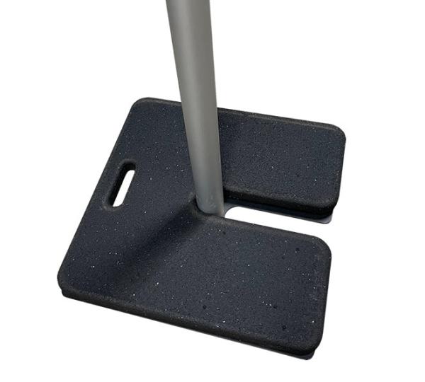 30 Lbs Rubber Base Weight 18X18X2.6 Inches Recycled Rubber Base 1.0g/cm3