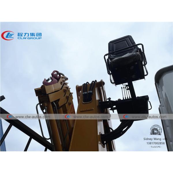 Тележка груза Dongfeng 6x4 установила складывая кран 12tons заграждения